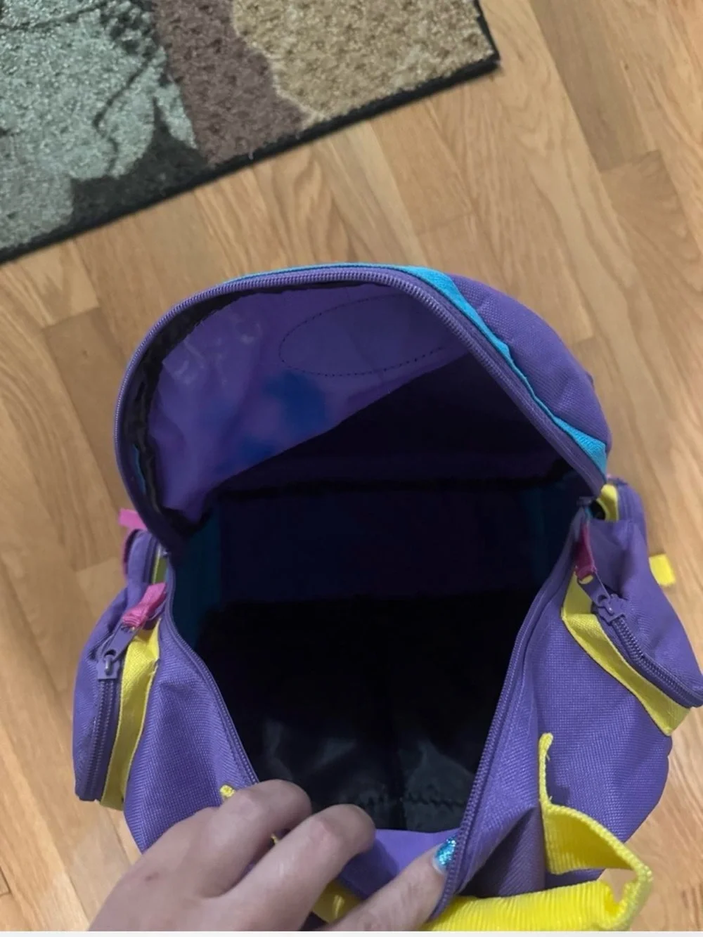 Kids Purple & Yellow Backpack